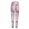 thumbnail image 6 of YOIAVAIOY Cute Christmas Leggings Womens Stretchy High Waisted Workout Yoga Pants Non See Through Athletic Running Tights Pink XL, 6 of 6