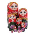 thumbnail image 2 of 8pcs Pintado Matryoshka Floral Anidación Muñeca Mujeres perfke Muñeca de anidación de madera, 2 of 9