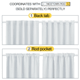 thumbnail image 3 of NICETOWN Blackout Bedroom Curtains Privacy Backtab and Rod Pocket Light Blocking Heat Curtains, W52 x L95, Set of 2, Greyish White, 3 of 8