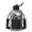 Fireman and Dalmatian Grey Pattern, variant on Fireman and Flame White Pattern 74oz Half Gallon Water Bottle with Sleeve, Gym Hydration Bottle with Strap & Storage Pocket, Straw Flip Lid Gifts for Birthday Christmas Thanksgiving