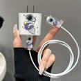 thumbnail image 1 of 3pcs Astronaut Pattern Data Cable Protector Set, 1 of 5