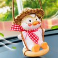 thumbnail image 1 of noeud Papillon Rouge Portant Des Lunettes Chapeau De Paille Pendentif Canard Voiture Pendentif Voiture Rtroviseur Pendentif Voiture Dcoration Intr, 1 of 5