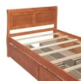 thumbnail image 4 of Bellemave Twin Size Bed with 4 Drawers, Wood Platform Bed with Headboard & Footboard, Storage Bed Frame for Adult (Oak), 4 of 9