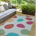 thumbnail image 3 of Simply Daisy 3' x 5' Etched Glass Gray Egg Hunt Easter Chenille Indoor/Outdoor Rug, 3 of 4