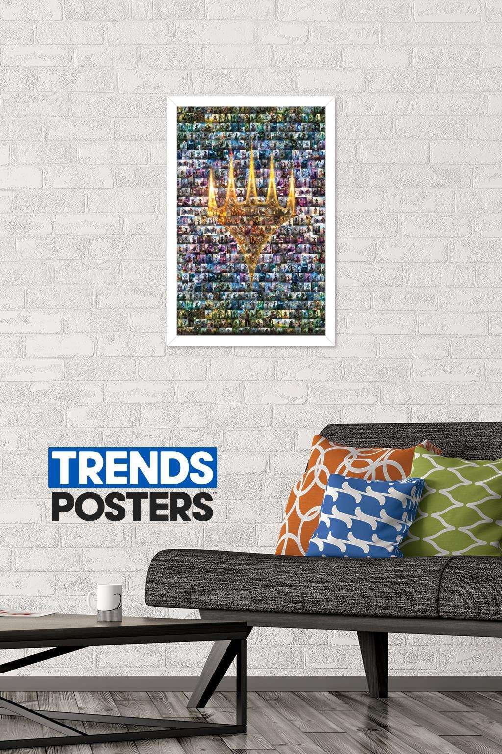 Magic: The Gathering - Collage Wall Poster, 14.725" x 22.375", Framed