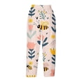 thumbnail image 3 of World Bee Day Cute Capri Pants Women's Cute Printed Straight Leg Capris Plus Size Baggy Beach Pants with Pockets, 3 of 5