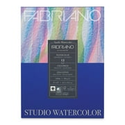 Fabriano Studio Watercolor Pad, Cold-Press, 9" x 12", 140 lb., 12 Sheets