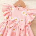 thumbnail image 5 of Eltusu Summer Dresses for Girls, Short Sleeve Cotton Crew Neck Ruffle Sleeve Kids Clothes Pink Size 4-5T, 5 of 8