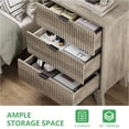 thumbnail image 4 of FANRAL Set of 2 Fluted 3 Drawer Nightstands,Modern Bedside Tables with Anti-Tip Safety Design,Wood End Tables for Bedroom Living Room,Gray Night Stand, 4 of 7