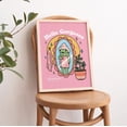 thumbnail image 2 of Girly Frog Self Love Wall Print, Positivity Hello Gorgeous Quote, Pink Retro Posters, Bathroom Y2K Poster Prints, Dorm Room Decor UNFRAMED, 2 of 5