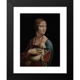 thumbnail image 2 of Leonardo da Vinci 14x18 Black Modern Framed Museum Art Print Titled - Lady with an Ermine - Portrait of Cecilia Gallerani (ca.1473-1536) (1490), 2 of 5