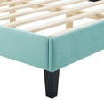 thumbnail image 4 of Modway Alexandria Tufted Performance Velvet Twin Platform Bed in Mint, 4 of 10