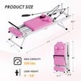 thumbnail image 2 of FASTES Foldable Pilates Reformer Machine for Home Gym,78" Balanced Body Pilates Exercise Equipment with Jump Board, Pink, 2 of 8