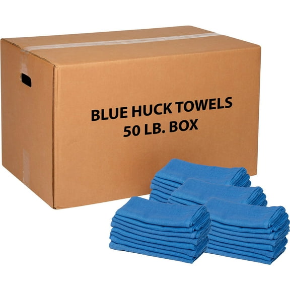 Monarch Brands 670232 50 lbs Global Industrial 100 Percent Cotton Blue Huck Towels