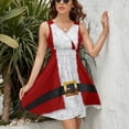 thumbnail image 3 of Santa Claus Suit Fashion Statement Dress Fashion Beach Long Dresses Female Party Printed Sundress, 3 of 7