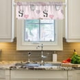 thumbnail image 2 of Coolnut Cute Love Heart Bear Windows Valance Curtains, Double Layer Short Blackout Window Topper Treatment for Bathroom,Kitchen,Living Room,Cafe Decor,54x18Inch,only 1 Panel, 2 of 6