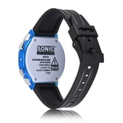 SEGA Sonic the Hedgehog Featuring Sonic and Knuckles Unisex Child Black and Blue LCD Watch, SNC4445MWM