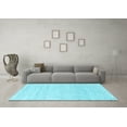 thumbnail image 3 of Ahgly Company Indoor Round Oriental Light Blue Industrial Area Rugs, 6' Round, 3 of 4