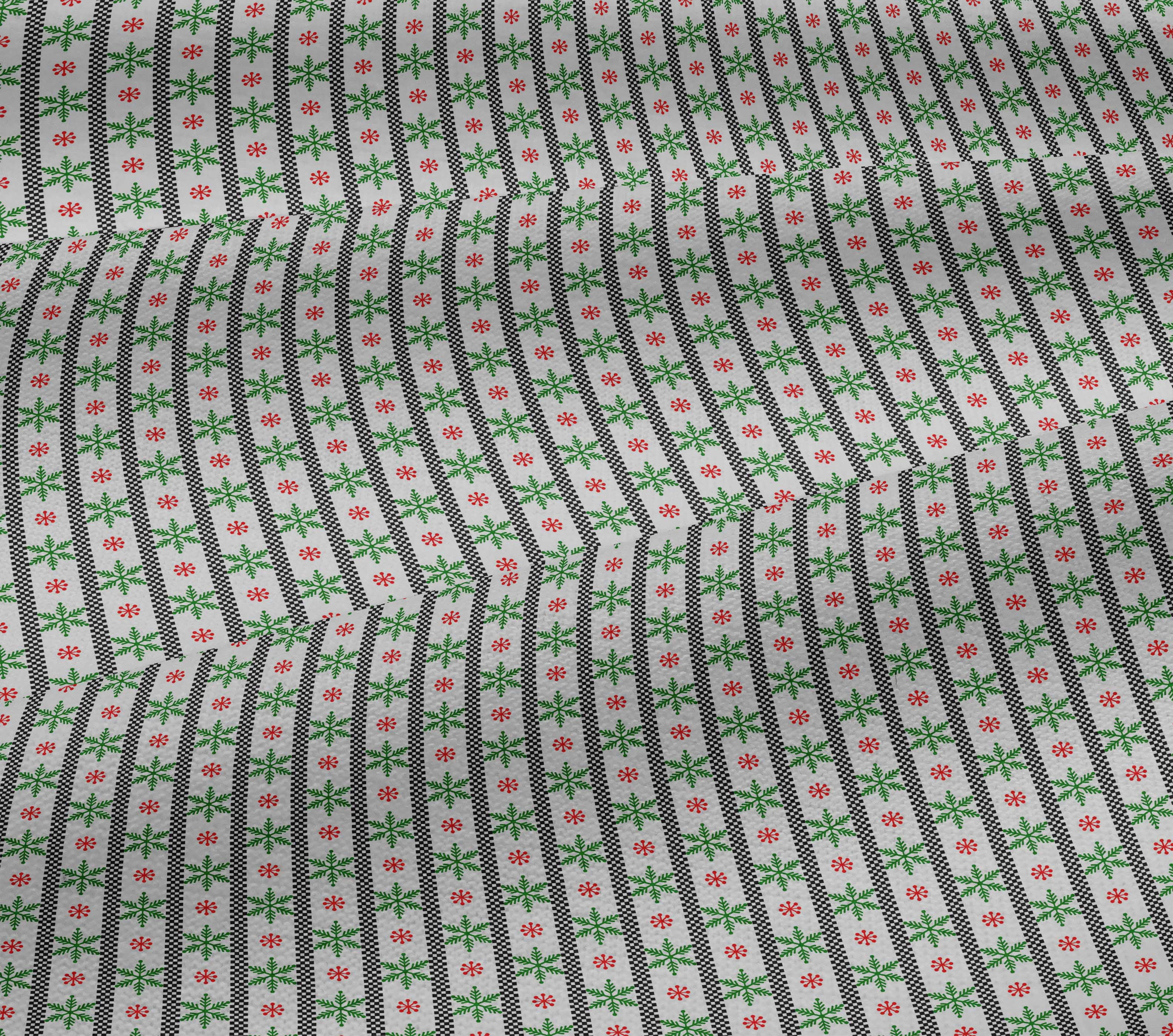 oneOone Cotton Jersey Off-White Fabric Merry Christmas Sewing Fabric By The Yard Printed Diy Clothing Sewing Supplies 58 Inch Wide - X6