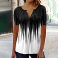 thumbnail image 2 of Pompotops T-shirt Mode Décontracté Imprimé Col Rond Manches Courtes Ample Blouse Chandail Liquidation, 2 of 5