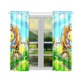 thumbnail image 2 of BSDHOME Cartoon Cow Window Curtain Kitchen Curtain 26x39 inches (Two Piece), 2 of 3
