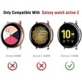 thumbnail image 2 of 2-Pack Protector Case Compatible with Samsung Galaxy Watch Active 2 44mm, Crystal Diamonds Plate Hard Bumper Bling Case Protective Frame Cover Decoration Accessory - Silver & Rose Gold, 2 of 7