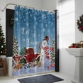thumbnail image 4 of Christmas Snowman Bathroom Shower Curtain Xmas Tree Snowflake Winter Truck Dark Blue Waterproof Washable Shower Curtains for Bathtub Bath Decor with Grommets and Hook 36 X 72 Inch, 4 of 8