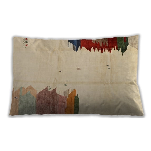 Ahgly Company Outdoor Rectangular Contemporary Lumbar Throw Pillow, 13 inch by 19 inch