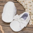thumbnail image 2 of Bonario Baby Girls Dress Shoes Infant Mary Jane Bowknot Flats None-Slip Sole Princess Shoes for Newborn 3-18 Months, 2 of 6