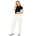 thumbnail image 3 of Cali1850 Women's Comfortable Relaxed Fit Carpenter Pants with Side Pockets, Zipper Pockets, Utility Loop, 3 of 8