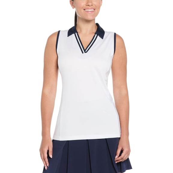 Ben Hogan Women's Performance V-Neck Sleeveless Golf Polo Shirt, Sizes XS-XXL