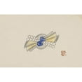 thumbnail image 3 of Jules Chadel 14x11 Black Modern Framed Museum Art Print Titled - Design for a Round Jewel with Rays, with Gold, Sapphire and Brilliants (C. 1920 - C. 1930), 3 of 5