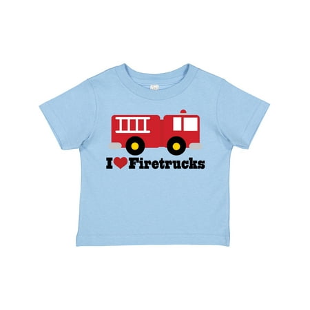 

Inktastic I Heart Firetrucks Gift Toddler Boy or Toddler Girl T-Shirt