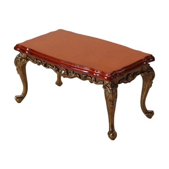 Miniature Dollhouses Coffee Table 1/12 Scale Simulation Furniture Accessory for Home Decoration and Scene Display Decors