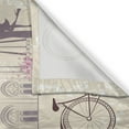 thumbnail image 3 of Ambesonne Kiss Kitchen Curtains, Floral Paris Eiffel, 55"x39", Ivory Pink, 3 of 3