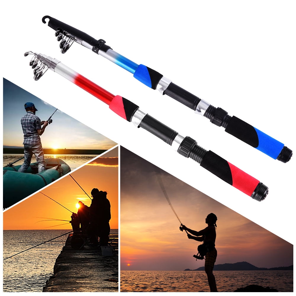 Yardwe Frp Lightweight Fishing Rod Outdoor Fiberglass Sea Rod Fishing Pole  Telescopic Travel Fishing Rod