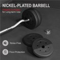 thumbnail image 4 of Yaheetech 66 lb Barbell Weight Set with Plates and Star Locks for Strength Training, Black, 4 of 6