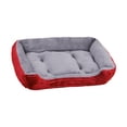 thumbnail image 2 of Cama para perros jinwen suave con funda extraíble Sofá cama lavable rojo 60 cm x 45 cm, 2 of 8