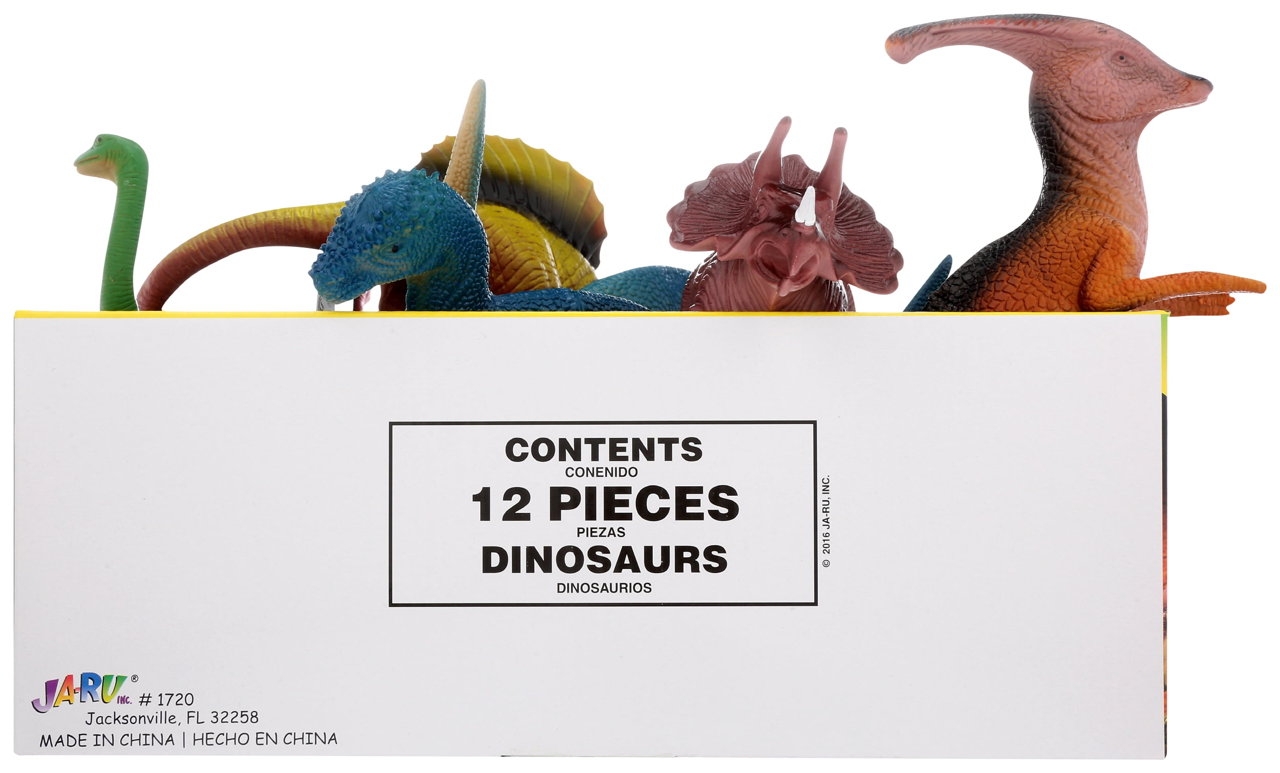 Pack of 12, Ja-Ru Dino-World Dinosaurs, 1 ea