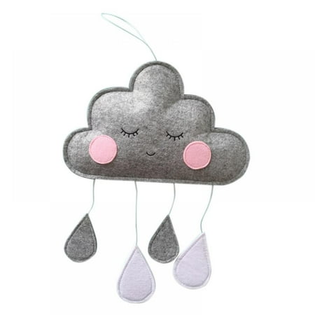 

Topumt Cloud Raindrop Hanging Pendants Nursery Bedroom Wall Window Tent Cribs Beds Ceiling Garland Decoration for Baby Kids Children