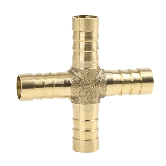 Conector De 4 Vías En Cruz Adaptador De Manguera De Latón De Cola 10mm Para Aire Agua Aceite Gas