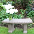 thumbnail image 5 of Garden Bench – Natural Granite Appearance – Made of Resin – Lightweight – 12” Height, 5 of 8