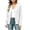 White, variant on ManxiVoo Women's Lapel Collar Button Front Cardigan Lightweight Long Sleeve Casual Shirt Jacket