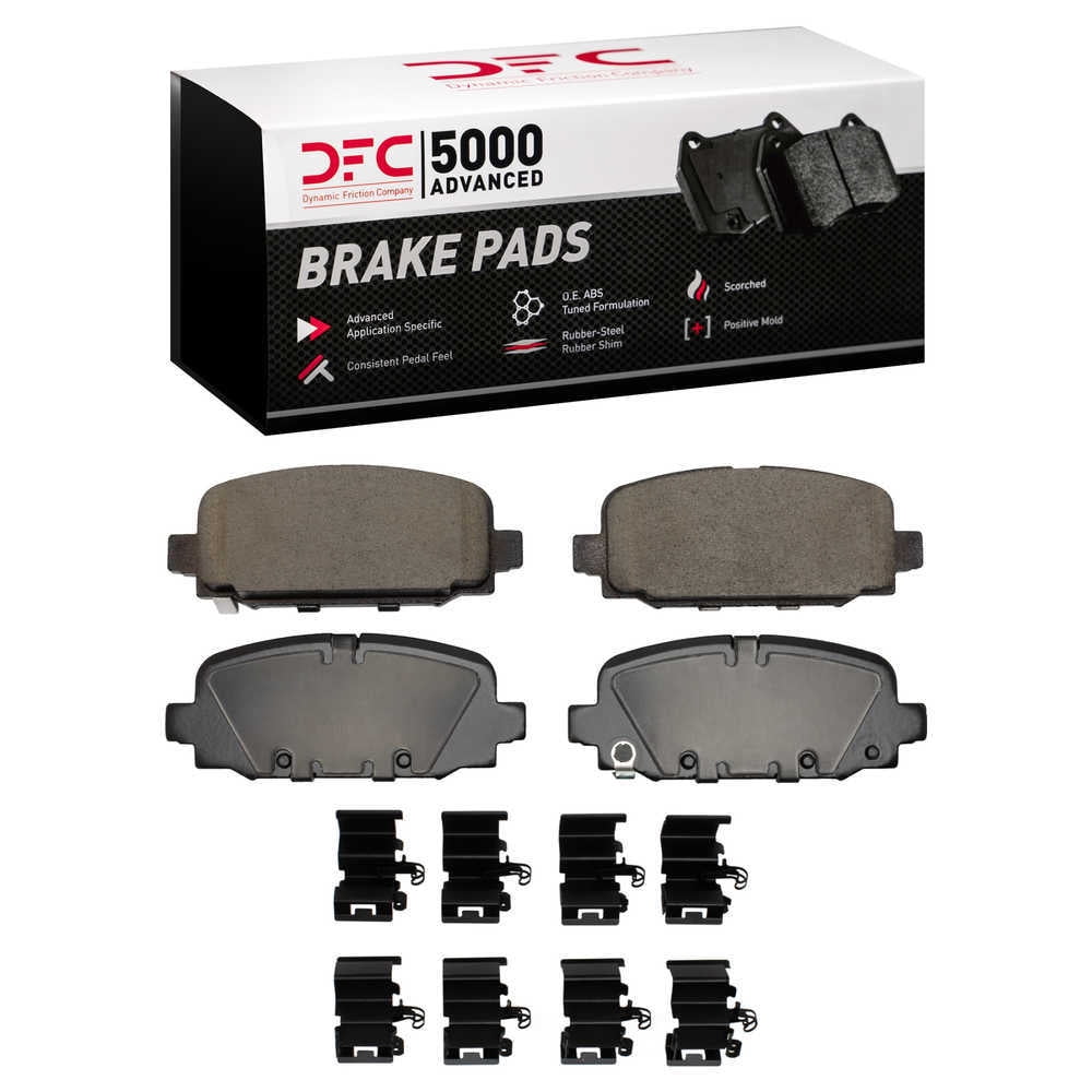 Dynamic Friction Company 1551-2081-01 DFC 5000 Advanced Brake Pads - Ceramic and Hardware Kit - OE