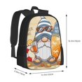 thumbnail image 2 of Balery Hello Summer Cute Gnome Backpack for Men and Women - Durable 600D Oxford Cloth -Large Capacity, Water-Resistant School, Travel, and Hiking Bag, 2 of 7