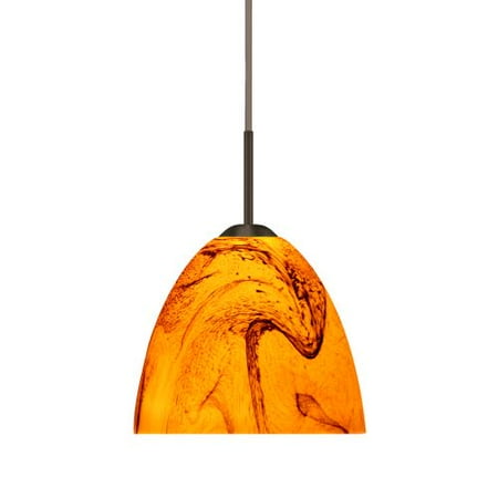 Besa Lighting 1BT-7572HB Sasha II 1 Light Cord-Hung Mini Pendant with Habanero G