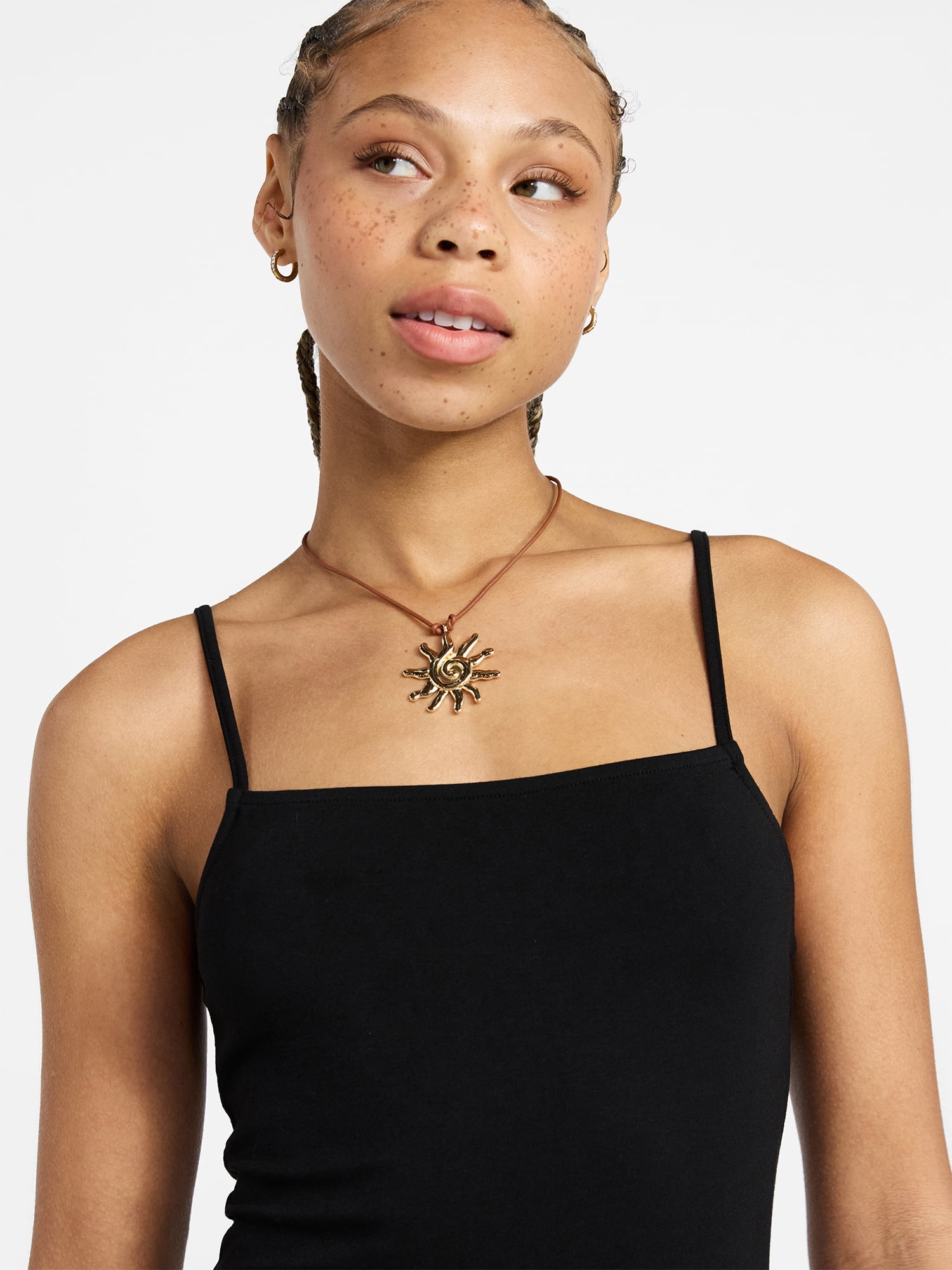 No Boundaries Sleeveless Square Neck Midi Dress, Women's & Women's Plus Sizes XXS-4X