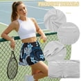 thumbnail image 6 of Xoenoiee Polynesia Plumeria Palm Leaves Print Pleated Tennis Skirts for Women High Waist Golf Skirt Lightweight Mini Athletic Skorts for Pickleball Workout, Size M, 6 of 7