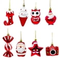 thumbnail image 4 of Colgantes de caramelos rojos de Navidad, muletas de Papá Noel, trenes de Papá Noel, adornos de árbol de Navidad, decoración de Feliz Navidad, 2023, 4 of 4