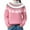 #223 Pink, variant on Women's and Women's Plus Turtleneck Long Sleeves Knit Pullovers, Pink and White Christmas Ugly Elf Sweaters, Plush Jumpers for Holiday Gift, S-5XL